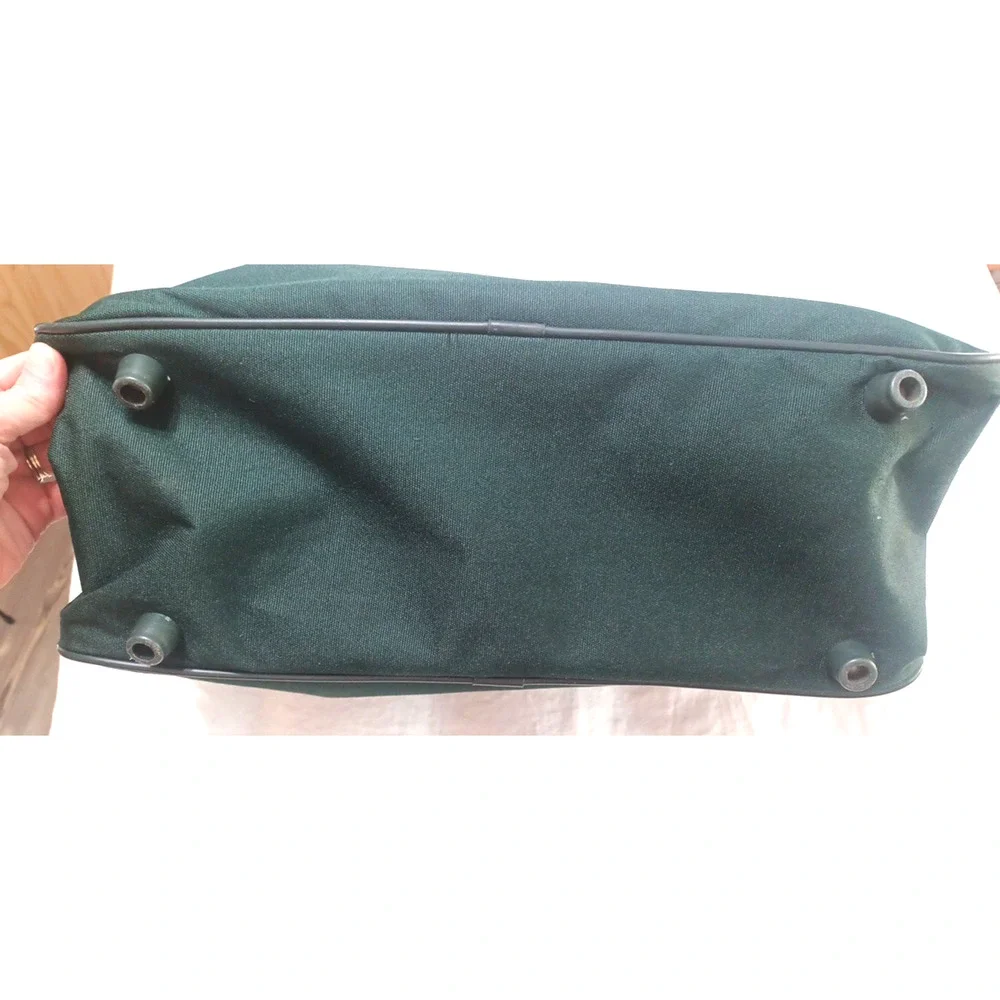 Lewis & Hyde Green Canvas Duffle Gym Tote Weekend Travel Bag 17x11x7 Strap
